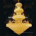 Large gold lobby incandescent luminaire pendant chandelier 65004